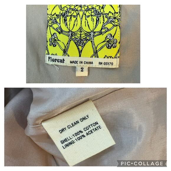 Anthropologie Floreat Finch & Thistle Bird Embroidered Dress Size 2 Whimsical - Picture 14 of 16